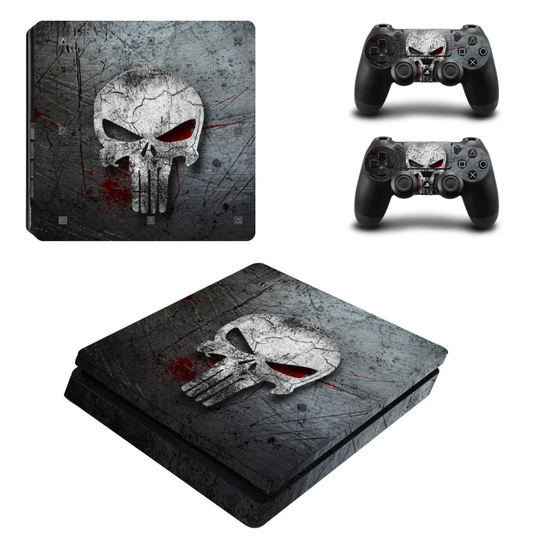 Full Body Gaming Vinyl Skin Decal Wrap Set for PS4 Slim Console & Controllers