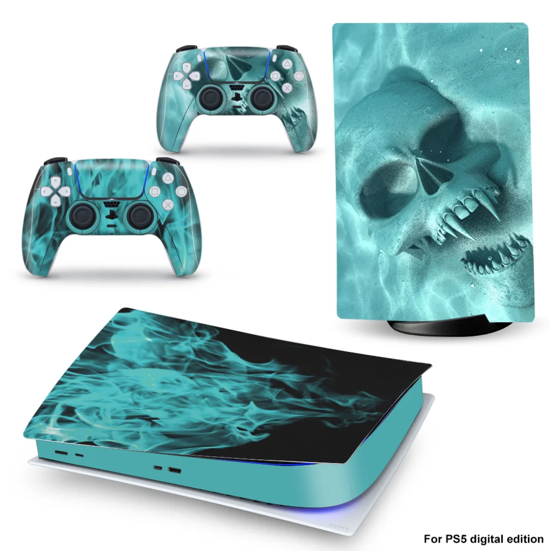 Full Body Anti-Scratch Vinyl Skin Decal Set for PS5 Original Console (Disc & Digital) - SKU Option 1