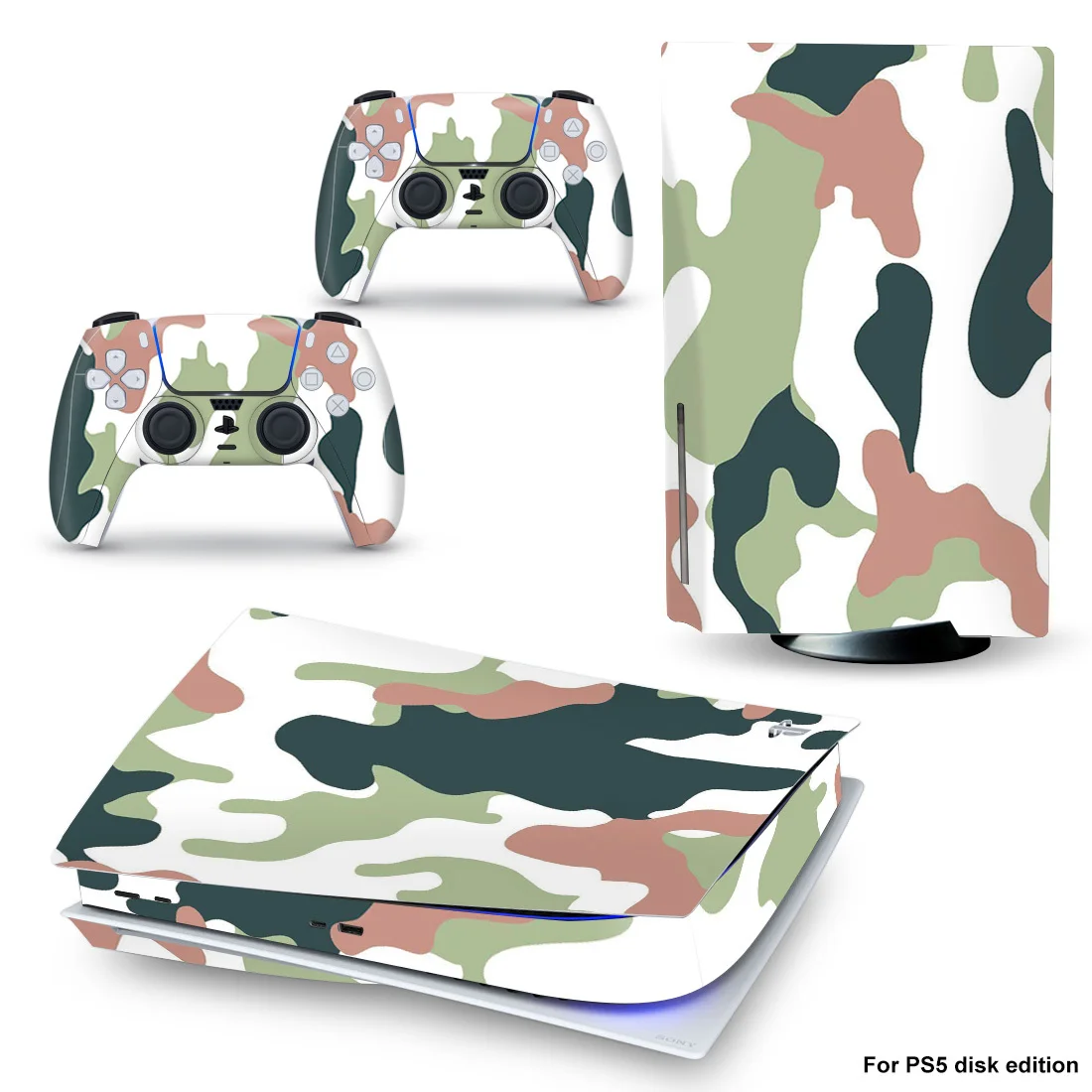 Full Body Anti-Scratch Vinyl Skin Decal Set for PS5 Original Console (Disc & Digital) - SKU Option 2