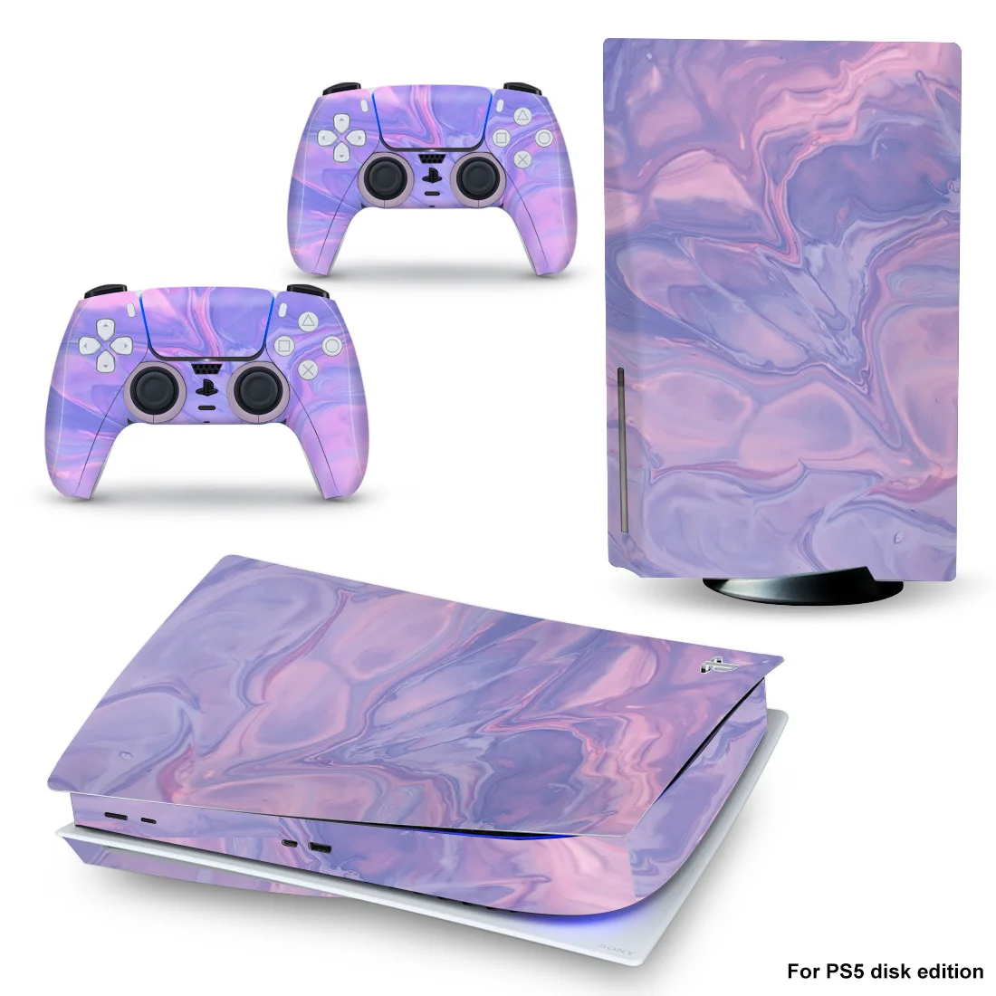 Full Body Anti-Scratch Vinyl Skin Decal Set for PS5 Original Console (Disc & Digital) - SKU Option 4