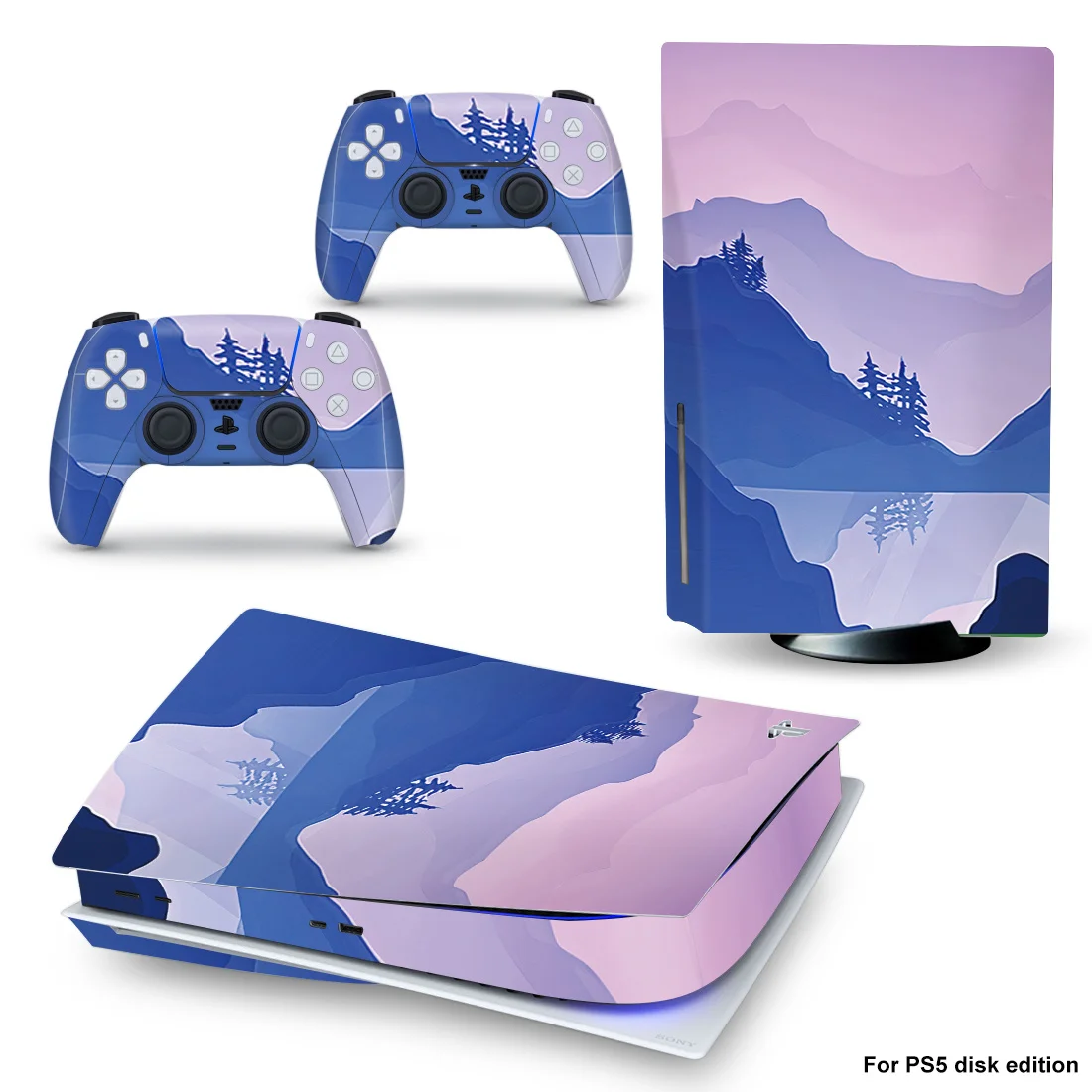 Full Body Anti-Scratch Vinyl Skin Decal Set for PS5 Original Console (Disc & Digital) - SKU Option 6