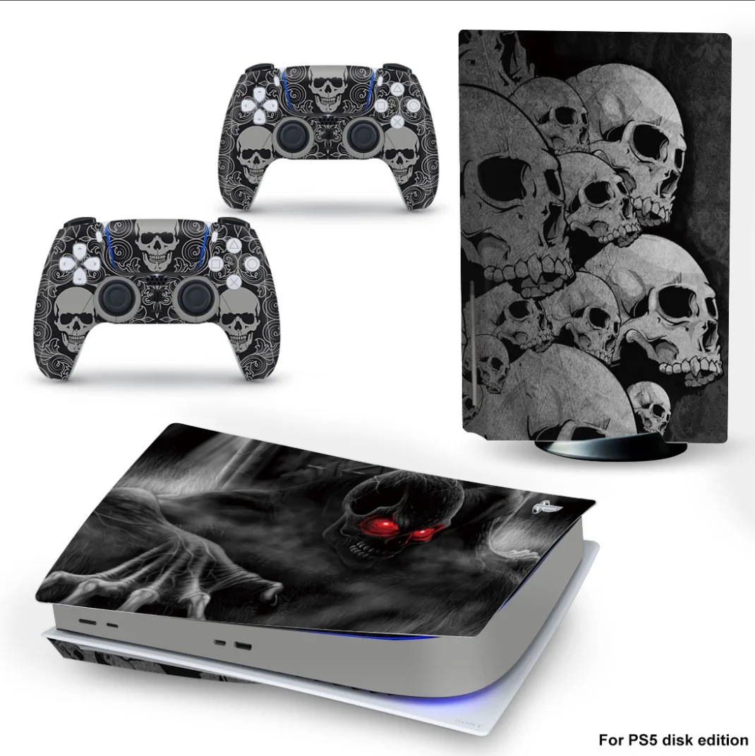 Full Body Anti-Scratch Vinyl Skin Decal Set for PS5 Original Console (Disc & Digital)