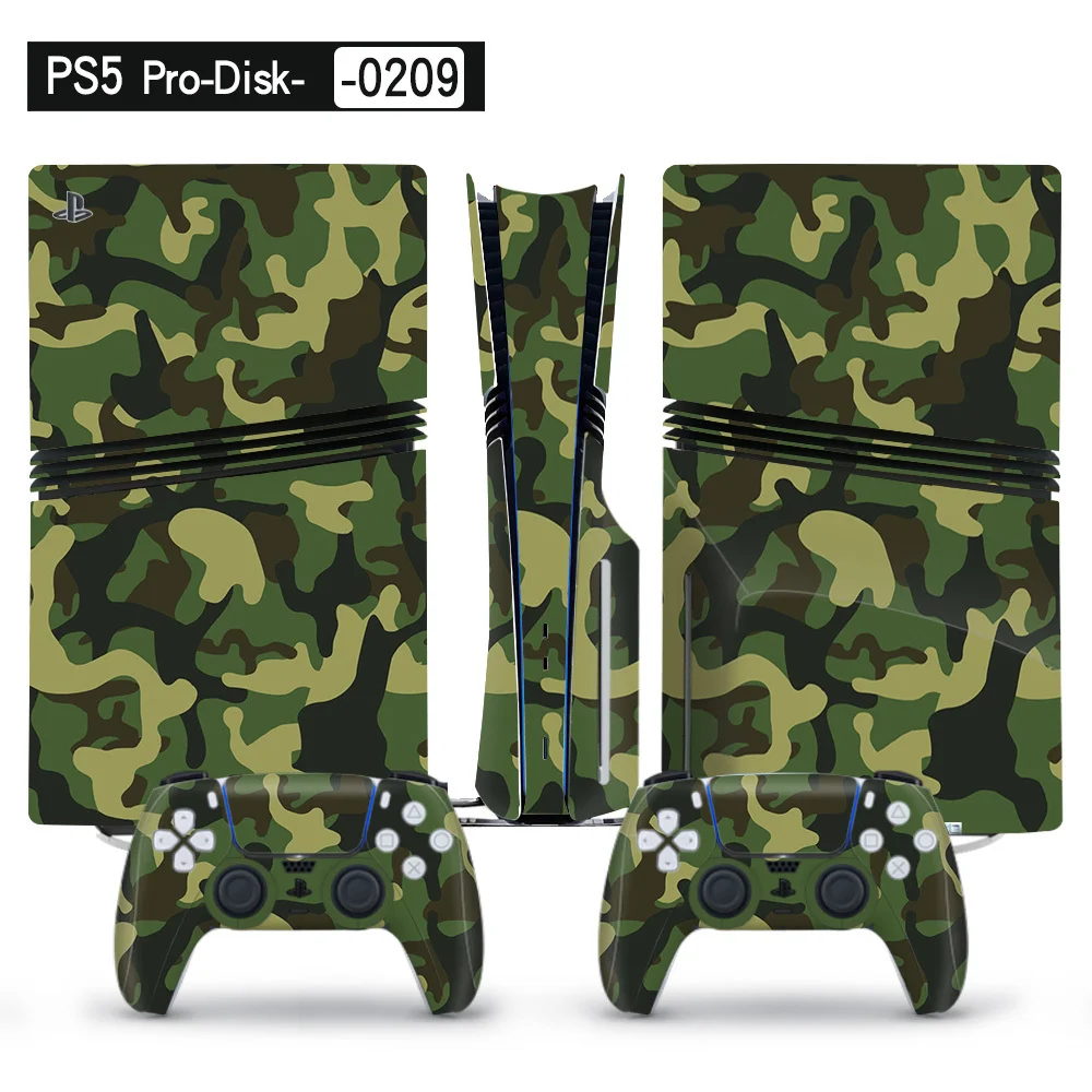 Full Body Scratch-Resistant Vinyl Skin Decal Wrap for PS5 Pro Console & Controllers - SKU Option 2