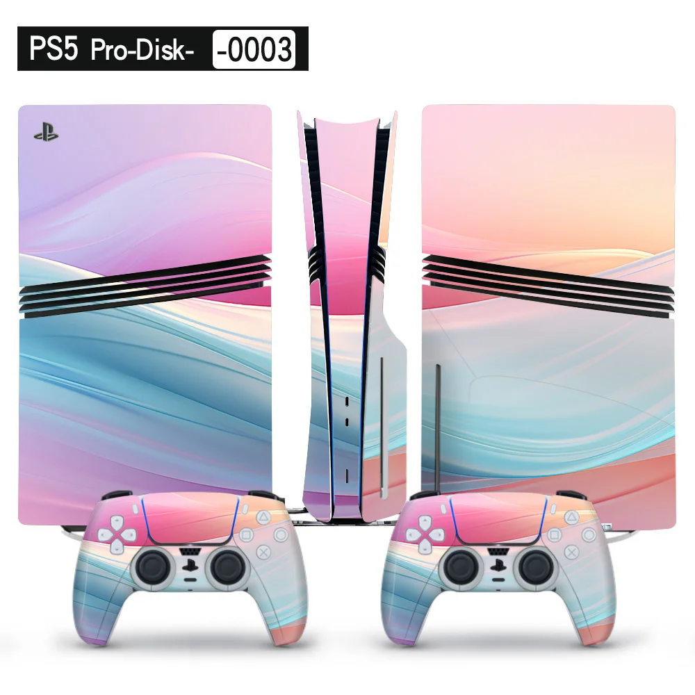 Full Body Scratch-Resistant Vinyl Skin Decal Wrap for PS5 Pro Console & Controllers - SKU Option 5