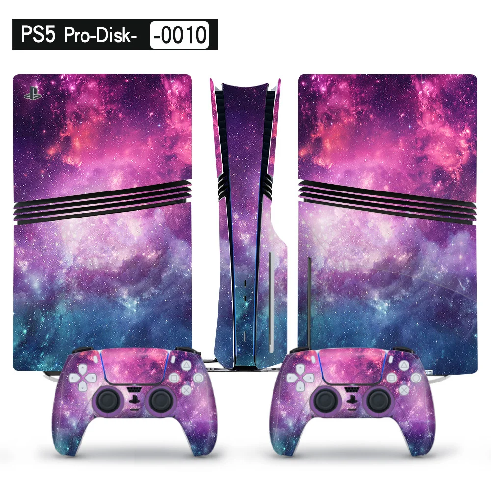 Full Body Scratch-Resistant Vinyl Skin Decal Wrap for PS5 Pro Console & Controllers - SKU Option 8