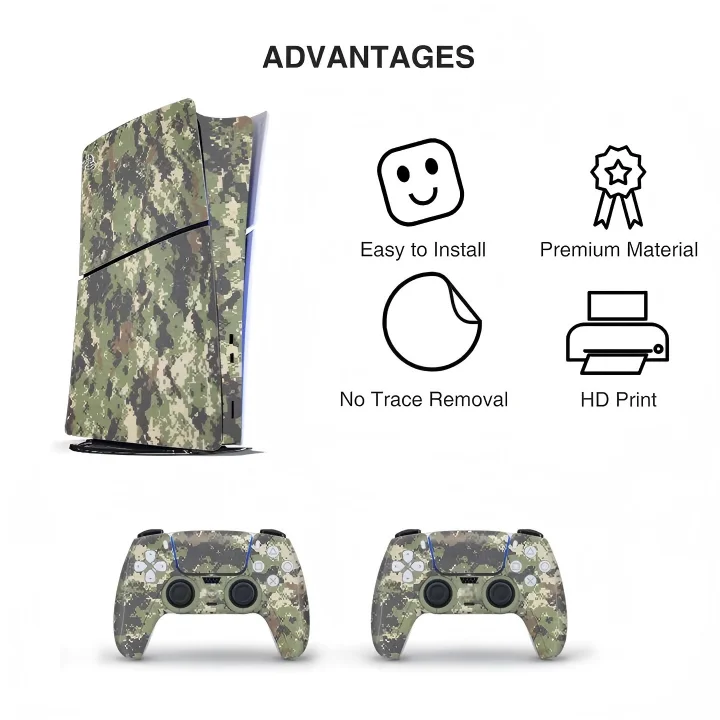 Full Body Premium Vinyl Skin Decal Wrap for PS5 Slim Console (Disc & Digital) - Gallery Image 2
