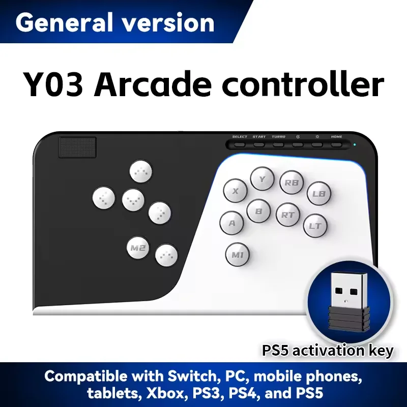 Leverless All-Button Fight Stick Multi-Platform Wireless Hitbox for Switch Xbox PC PS5 - Gallery Image 5