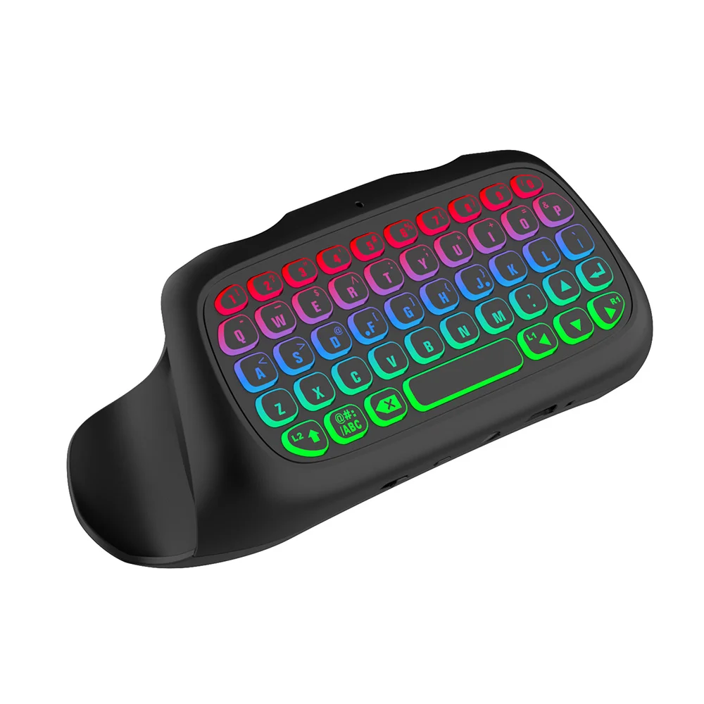BT Wireless Mini Keypad Chatpad 3.5mm Audio Jack Backlight Gaming Keyboard for Playstation PS5 - Gallery Image 2