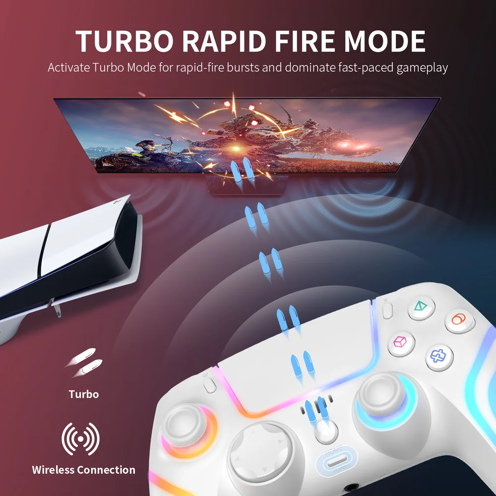 PS5 Wireless Controller Support PS5 Games for PS5 Slim Pro PC - Gallery Image 6