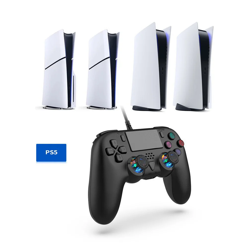 PS5 Pro Wired Controller Sensor Vibration Full Functions Except Haptic Feedback Adaptive