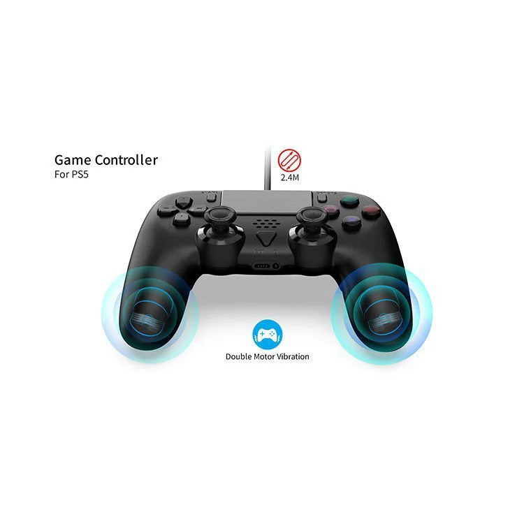 PS5 Pro Wired Controller Sensor Vibration Full Functions Except Haptic Feedback Adaptive - Gallery Image 2