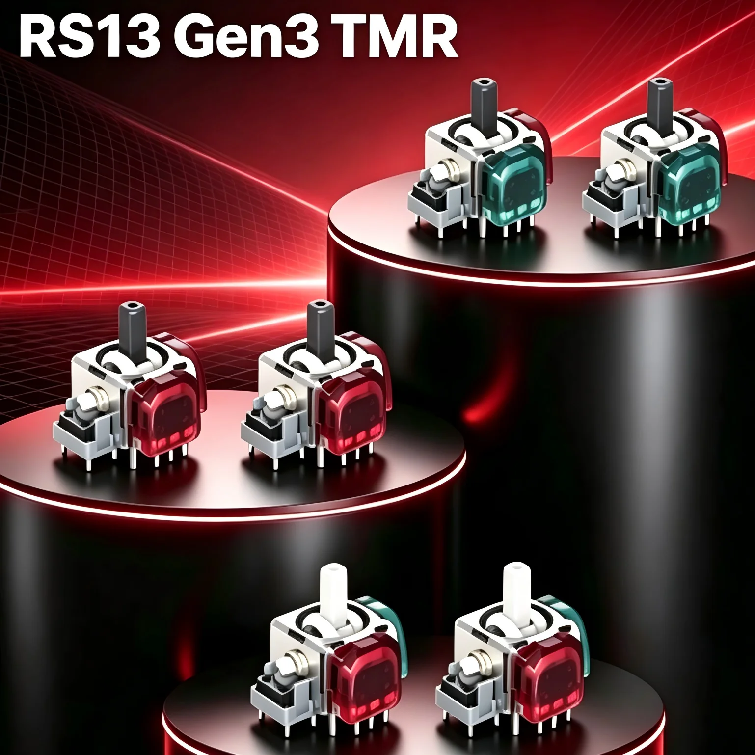 RS13 Wide-Angle TMR Magnetic 3D Analog Joystick Module