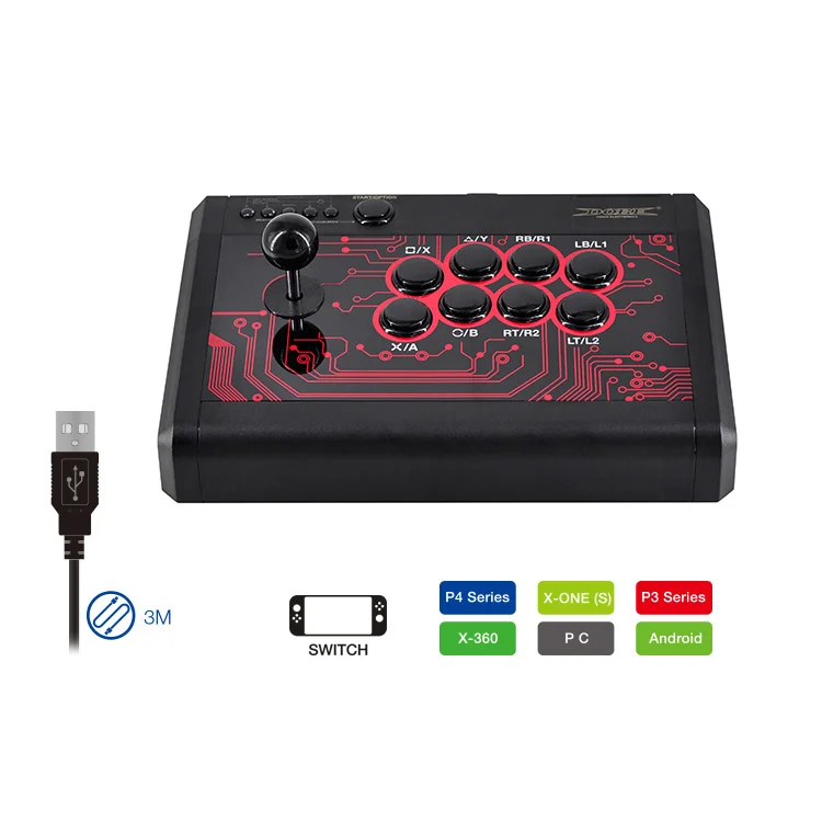 7 in 1 Arcade Fighting Stick for PS4 PS3 XBOX ONE XBOX 360 PC Android Game Accessories - Gallery Image 4