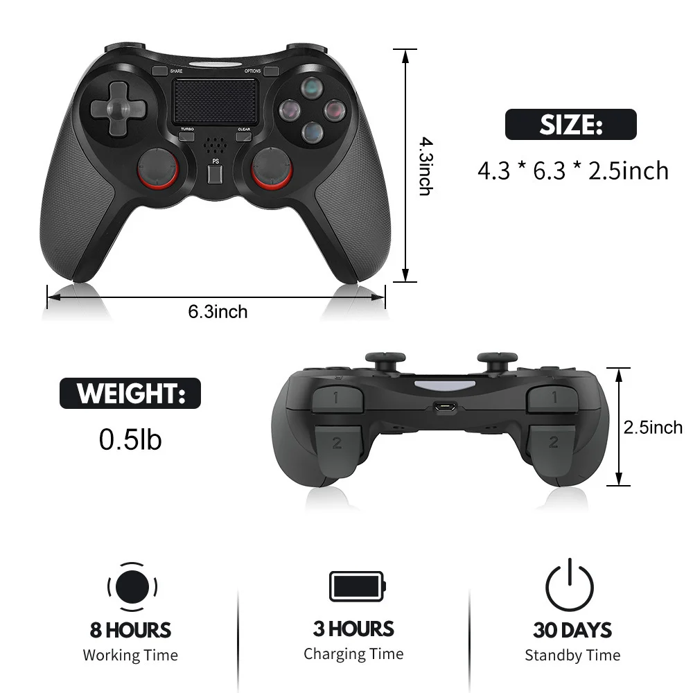 for PS4 Gamepad Game Controller for PS4 Console/PC - Gallery Image 2