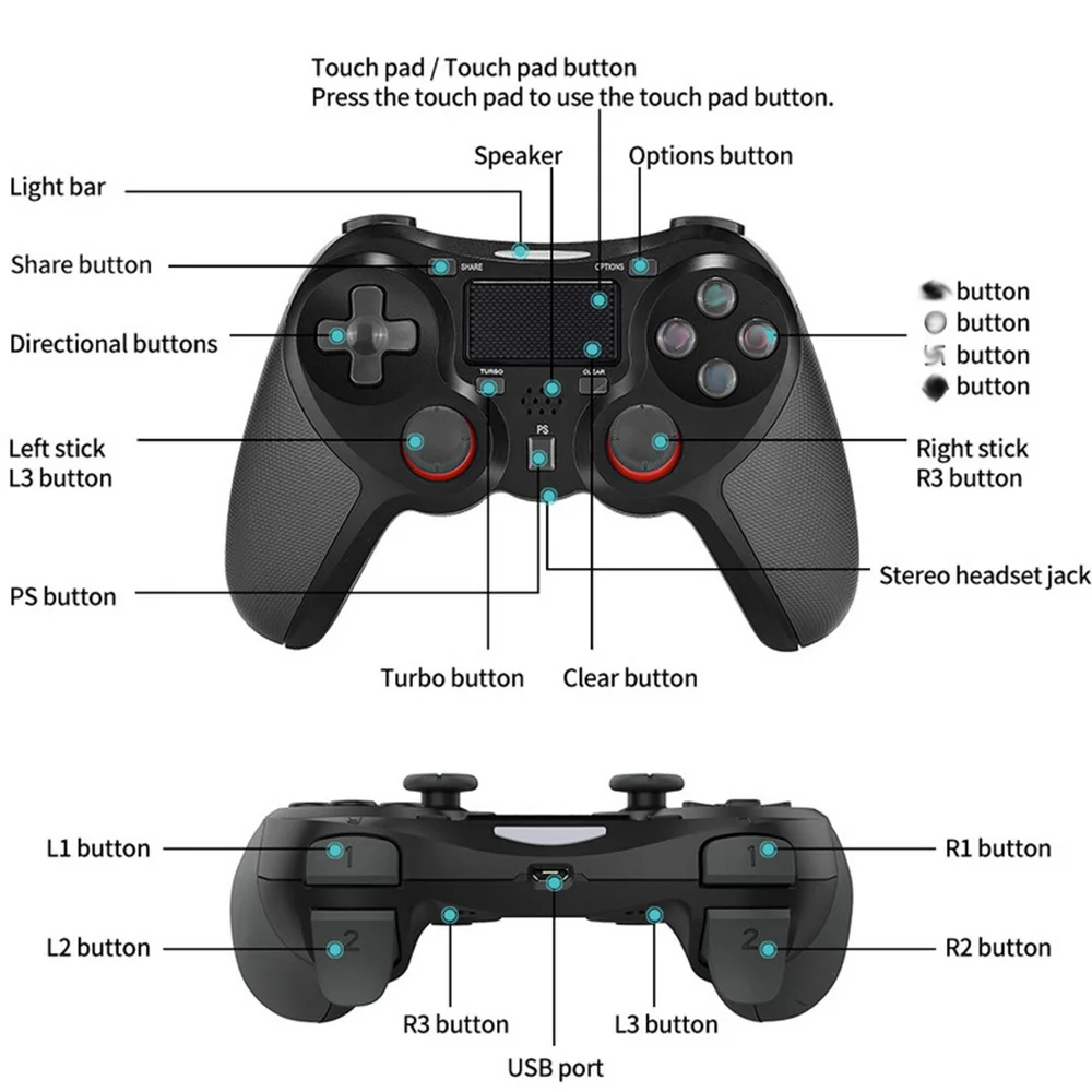 for PS4 Gamepad Game Controller for PS4 Console/PC - Gallery Image 3