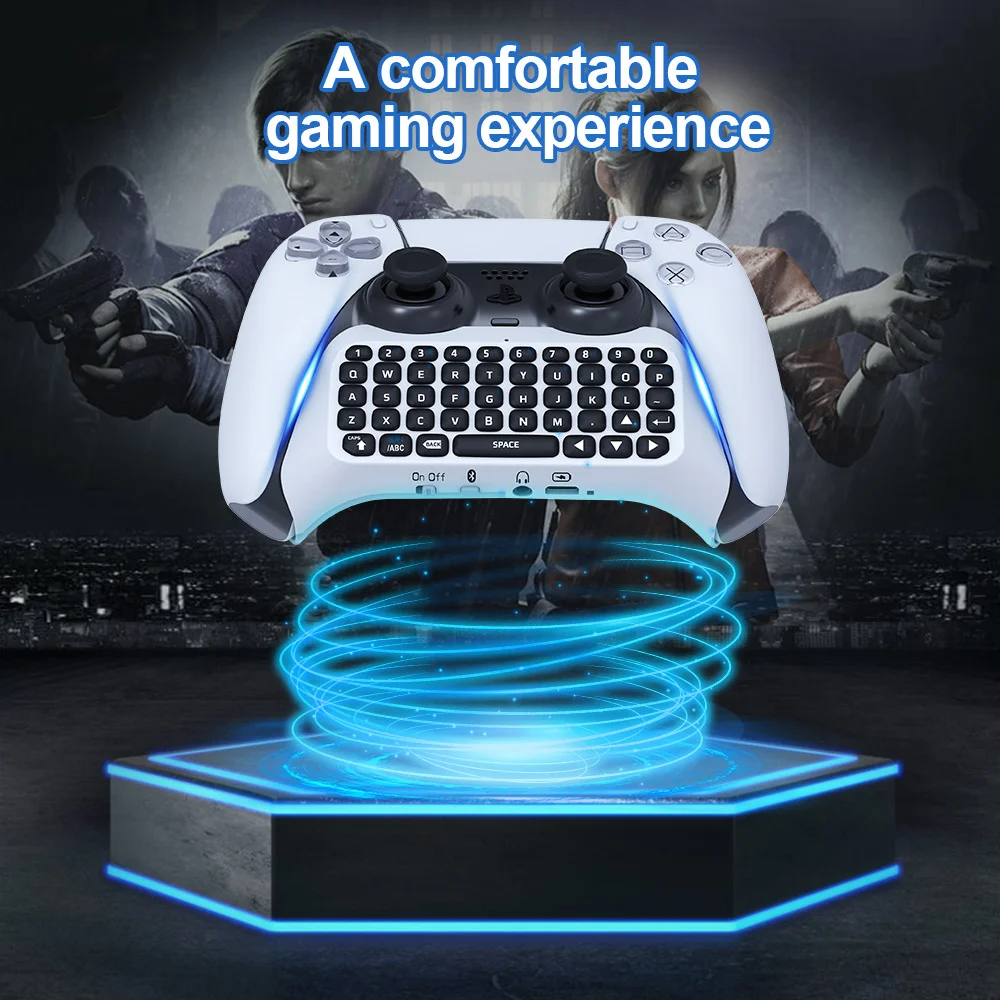 3.5mm Wireless Keyboard BT 3.0 Controller Chat Pad for PS5 Gamepad Mount Mini Keypad Portable - Gallery Image 2