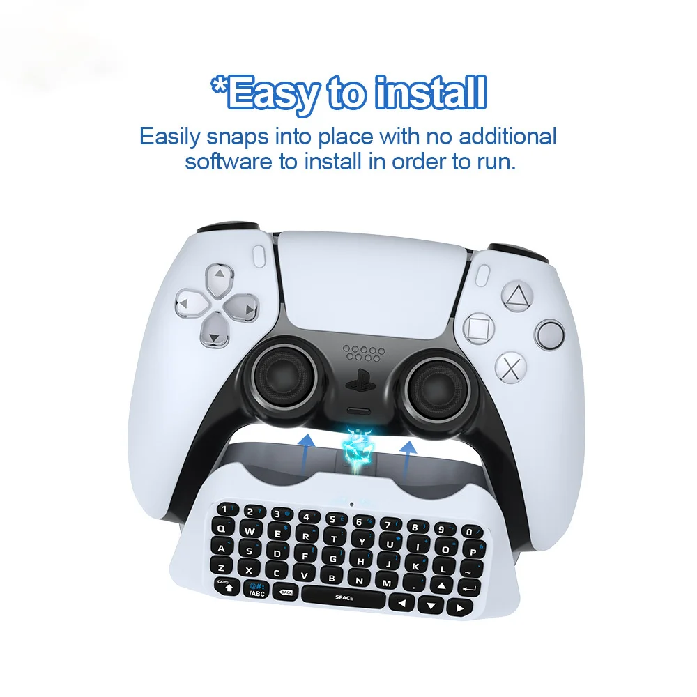 3.5mm Wireless Keyboard BT 3.0 Controller Chat Pad for PS5 Gamepad Mount Mini Keypad Portable - Gallery Image 4