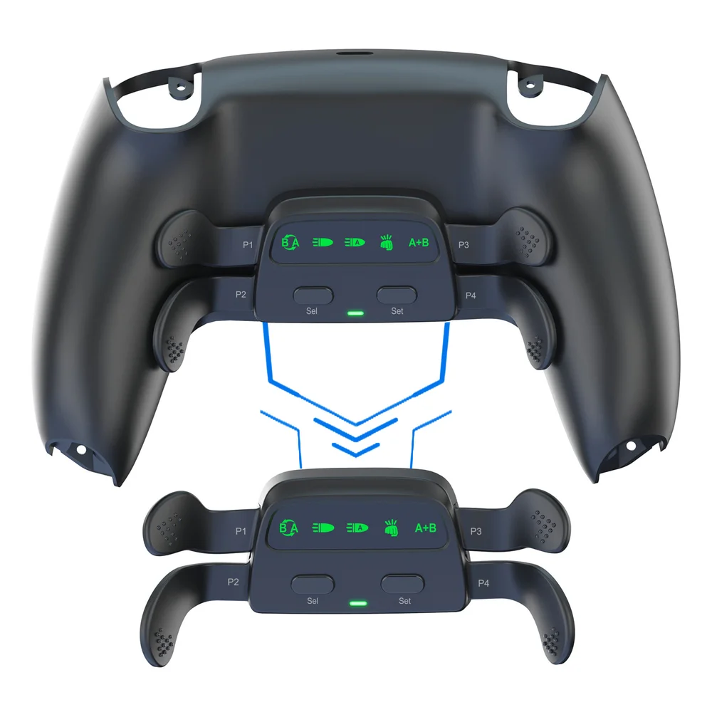 Programmable Remap Macro PS5 Controller Rear Back Metal 4 Paddles for PS5 Wireless Controller