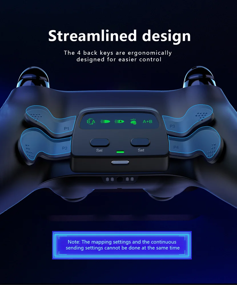 Programmable Remap Macro PS5 Controller Rear Back Metal 4 Paddles for PS5 Wireless Controller - Gallery Image 2