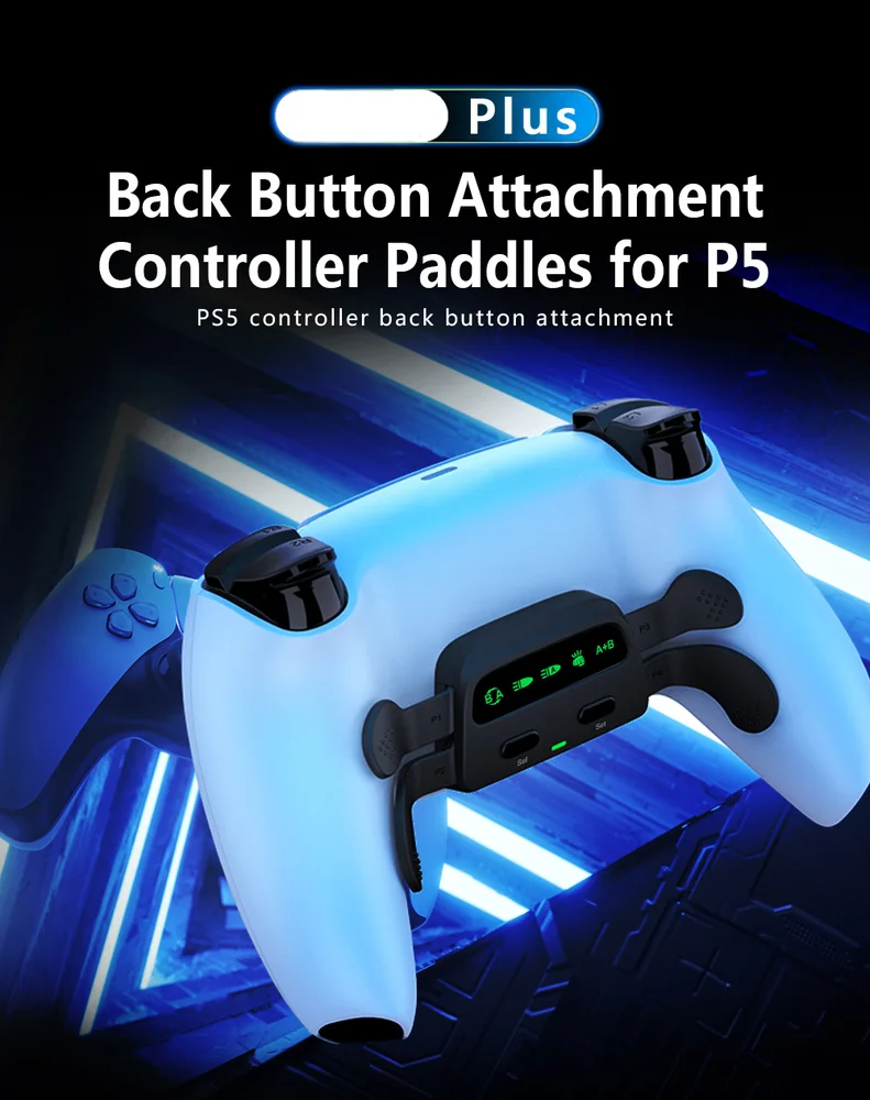 Programmable Remap Macro PS5 Controller Rear Back Metal 4 Paddles for PS5 Wireless Controller - Gallery Image 5