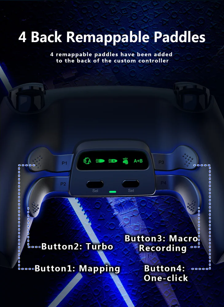 Programmable Remap Macro PS5 Controller Rear Back Metal 4 Paddles for PS5 Wireless Controller - Gallery Image 6