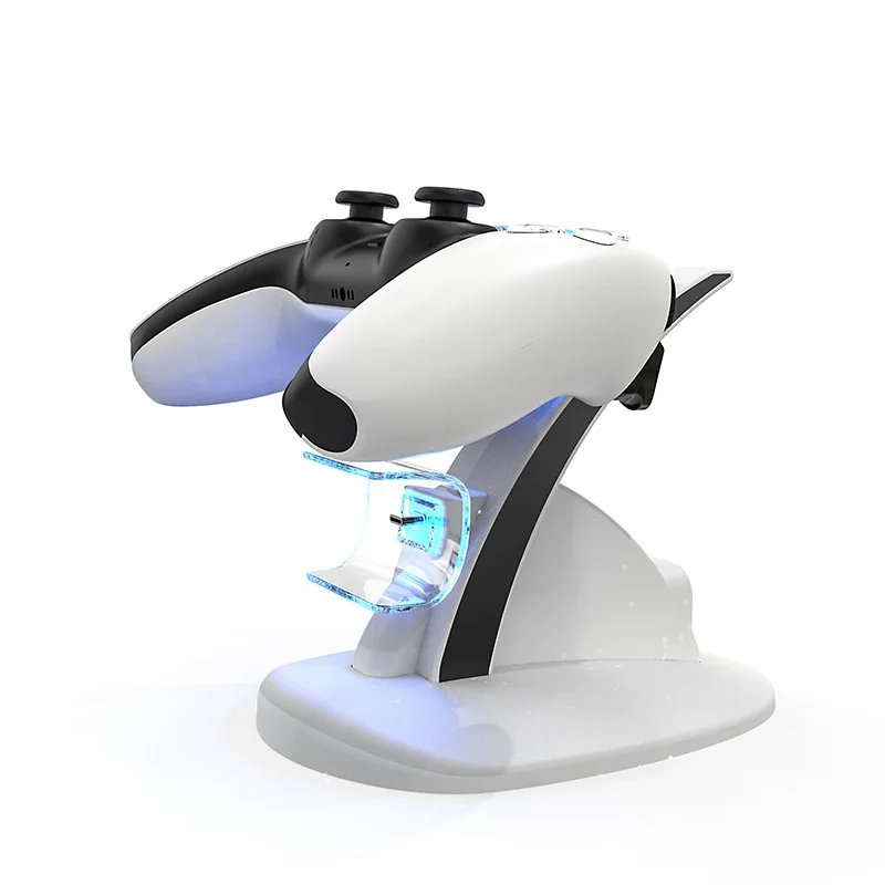 Fast Dual Wireless Controller Charging Station with LED Indicator for PS5 DualSense - Gallery Image 3