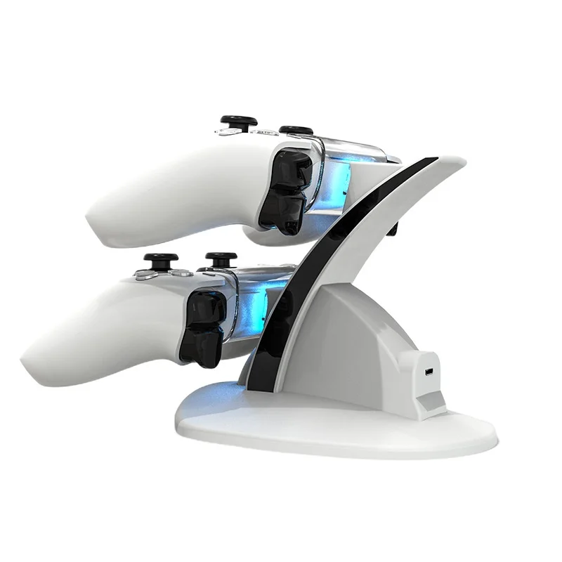 Fast Dual Wireless Controller Charging Station with LED Indicator for PS5 DualSense - Gallery Image 5