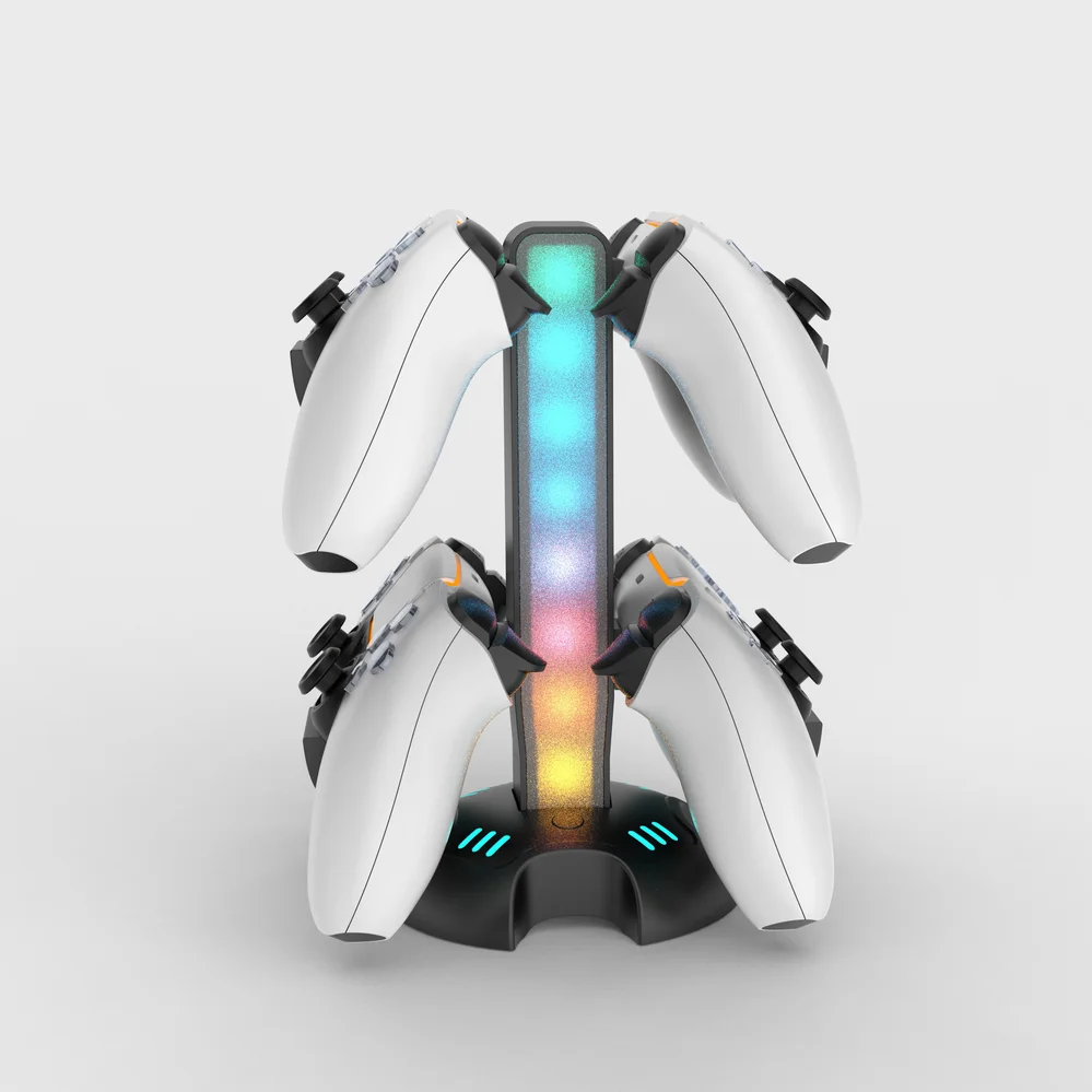 Controller Charging Stand Tower RGB Lights for Dualsense - Gallery Image 4