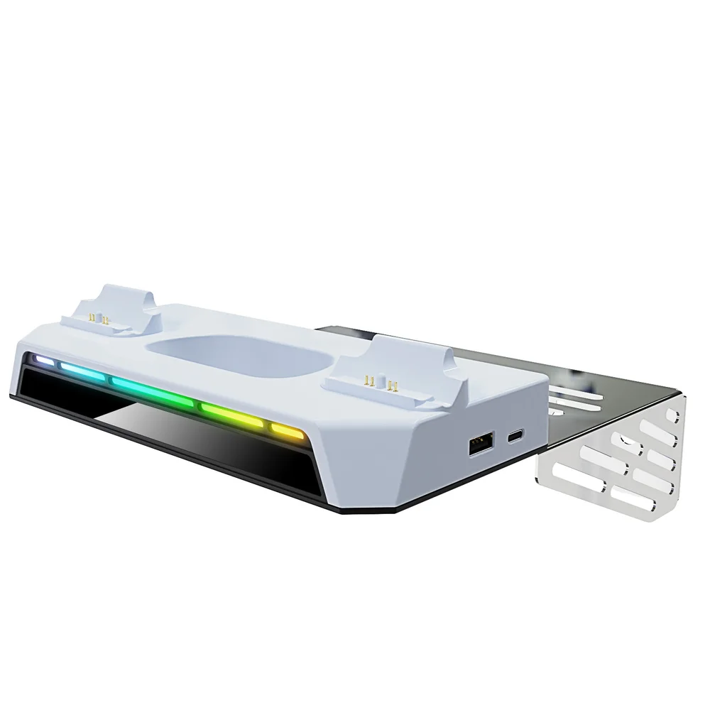 Pro Slim Wall Mount Controller Charging Kit Headset Storage RGB Light Stand for Sony - Gallery Image 5