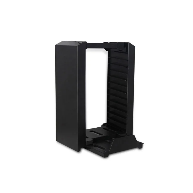 Games Disk Tower Vertical Stand Dual Charger ElecGear White Blu-ray DVD Disc Storage Organizer - Gallery Image 5
