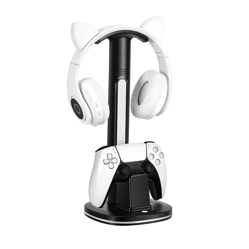 Controller Charging Station With RGB Headphone Stand Holder Controller Charger Holder With 2 - Gallery Image 3