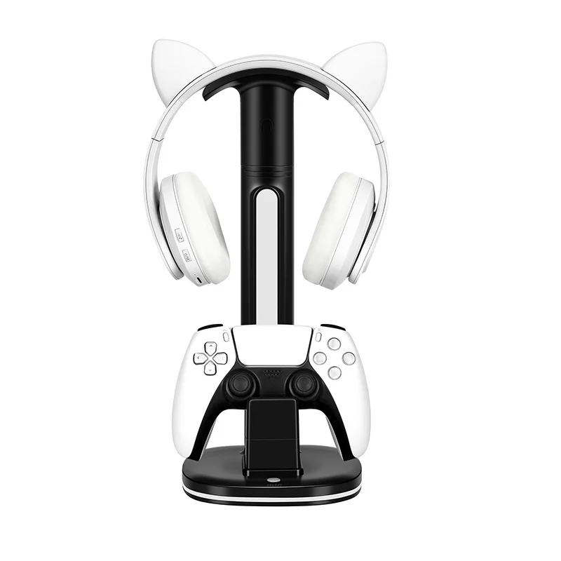 Controller Charging Station With RGB Headphone Stand Holder Controller Charger Holder With 2 - Gallery Image 6