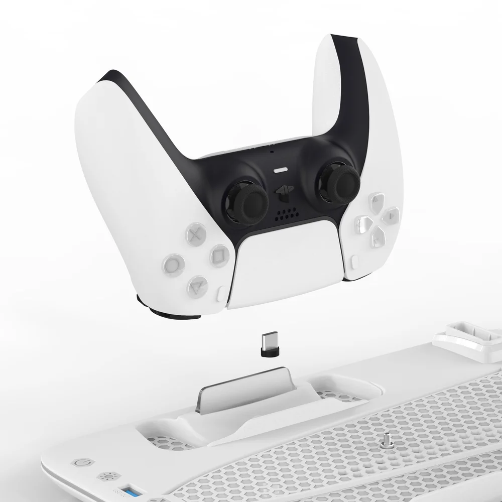 PS5 Slim Multi-Function Cooling Fan & Dual Controller Charging Dock - Gallery Image 2
