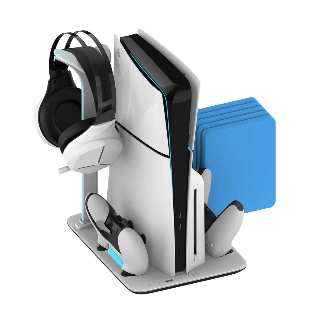Charging Dock RGB Light Muti-functional Station 3 Levels Adjustable Fan Slim Cooling Stand