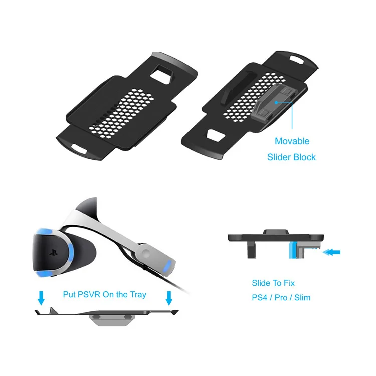 Cooling Fan Charging Dock Vertical Stand for PlayStation 4 PS4/Pro/Slim / PS Move / PS VR Game - Gallery Image 2