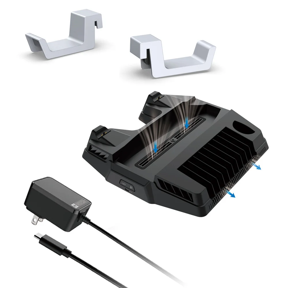 Cargadores Para Control De Carregador PS5 Charger Multifunctional Cooling Stand Dual Sense for - Gallery Image 2