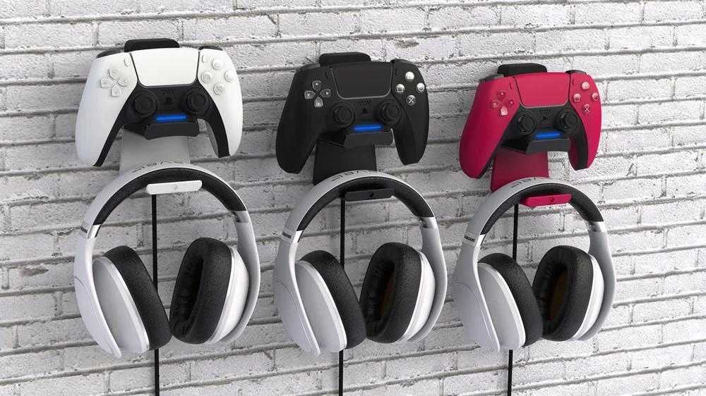 Controller Charger Charging Station Pulse 3D Headset Stand Wall Holer Console Hanger for - Gallery Image 4