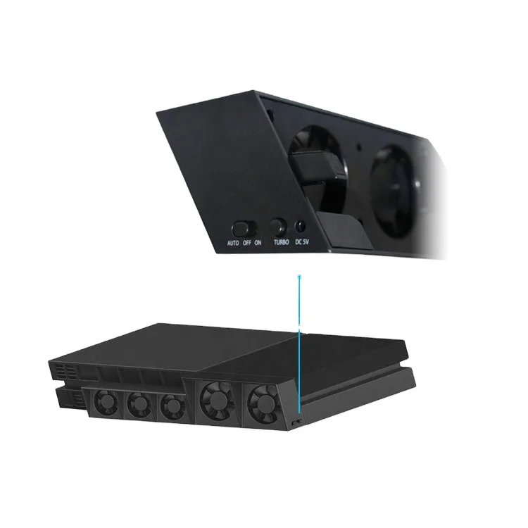 PS4 Slim Pro Exterior Cooler Internal Cooling Fan Stand Replacement for Playstation 4 PS4 - Gallery Image 3