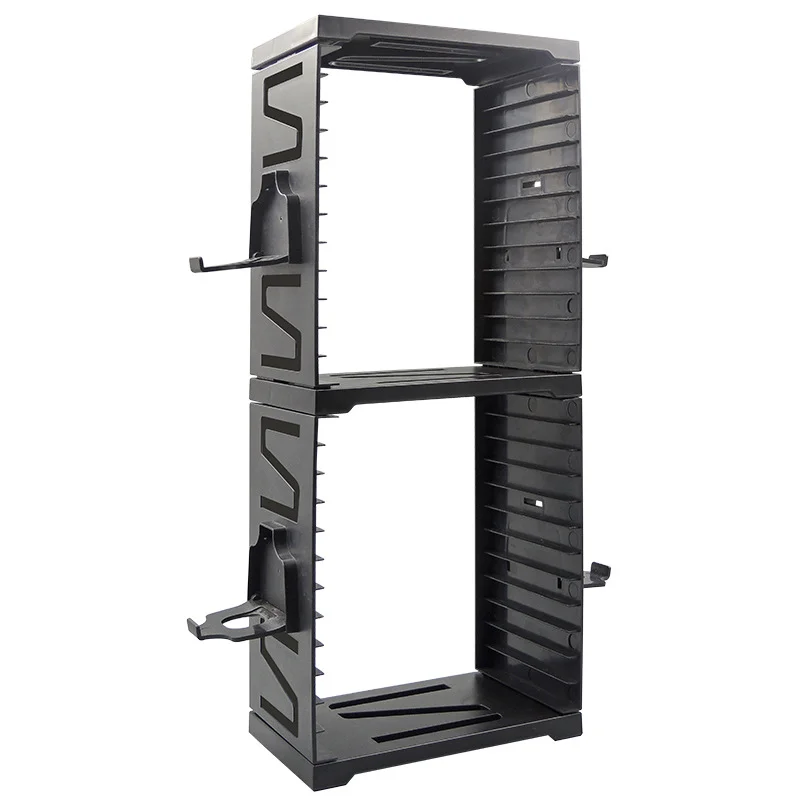 24-Slot Universal Game Disc Storage Tower with Dual Controller Brackets - Gallery Image 3