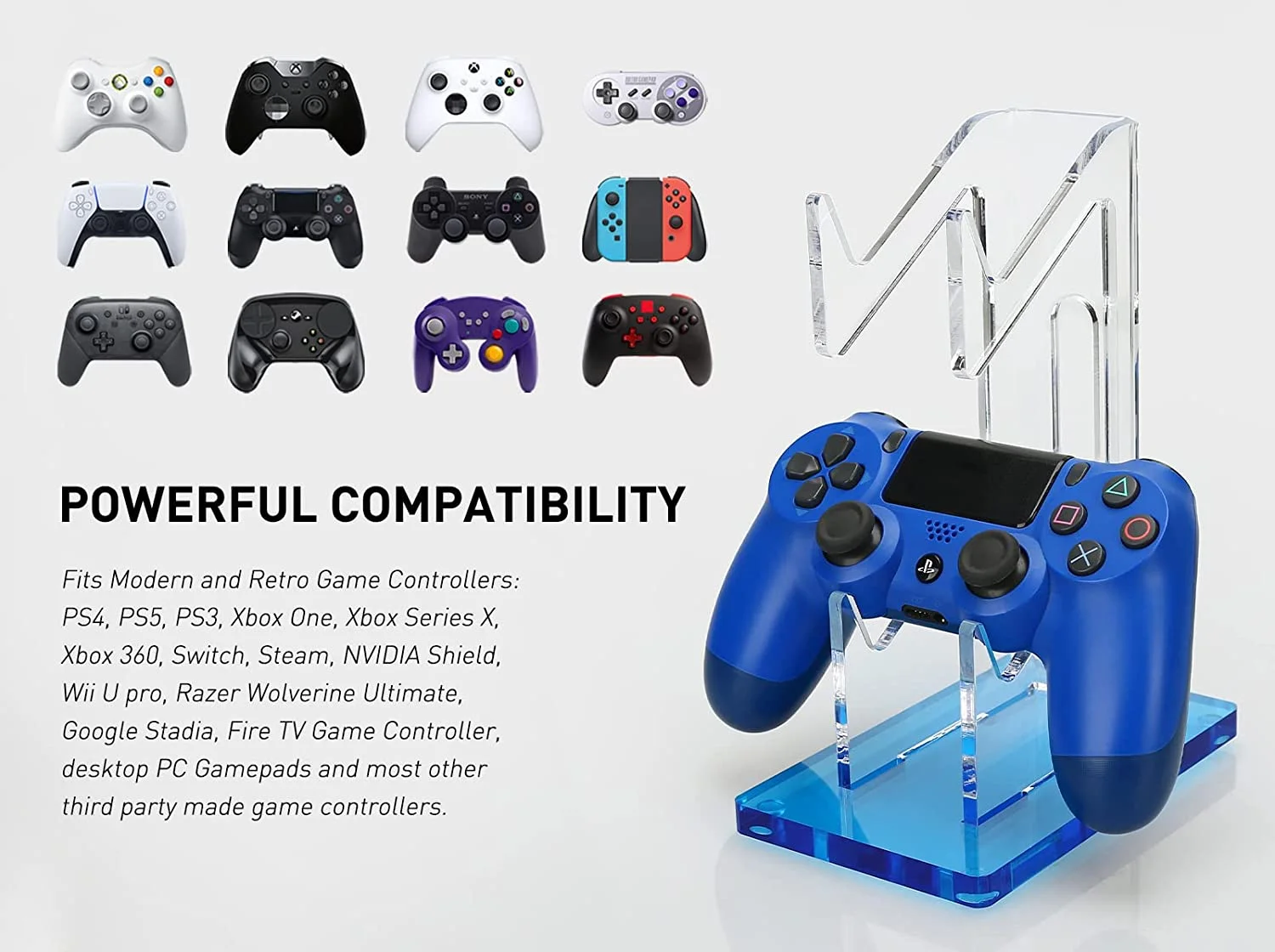 8mm Weighted Heavy-Base Acrylic Desktop Controller Display Stand - Gallery Image 3