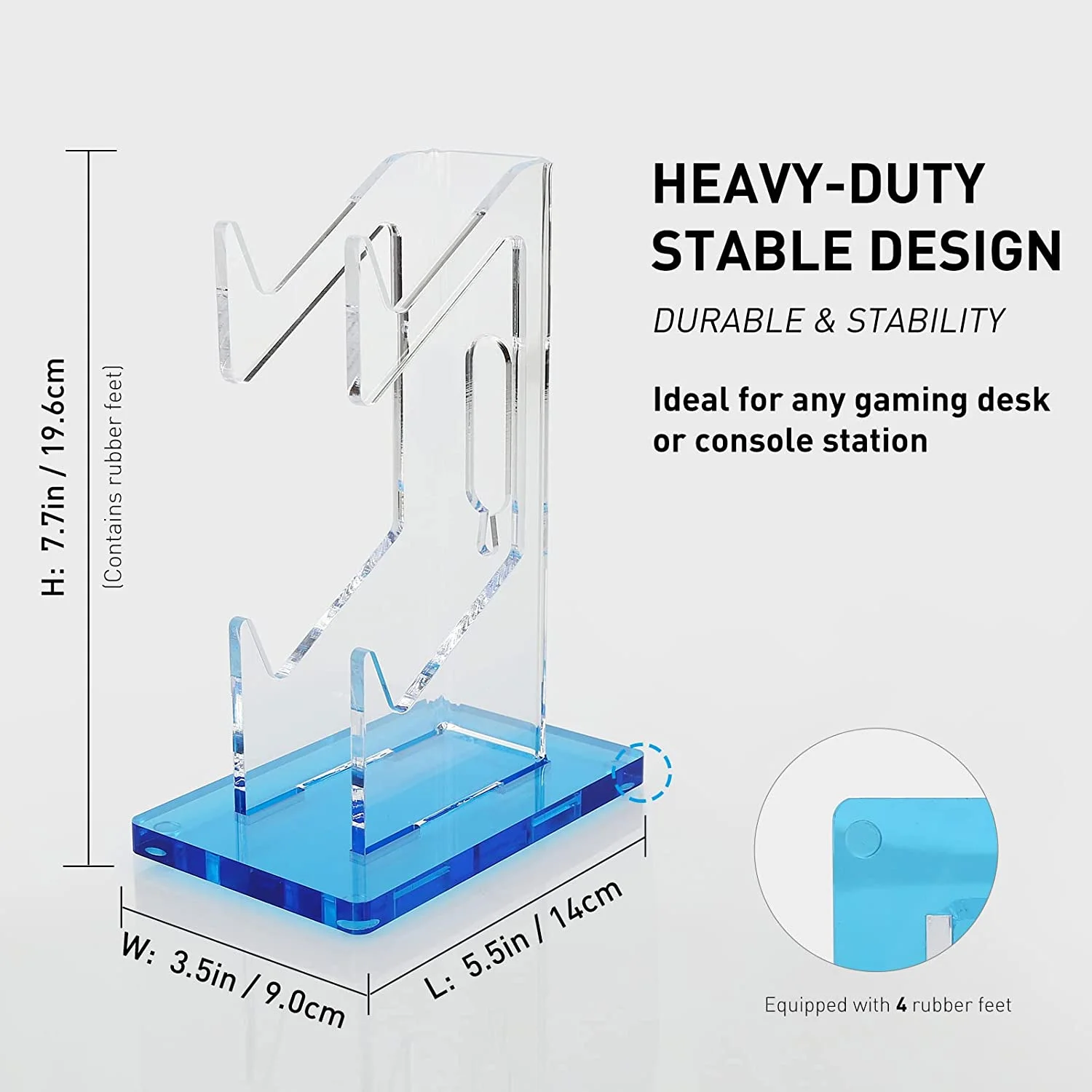 8mm Weighted Heavy-Base Acrylic Desktop Controller Display Stand - Gallery Image 4