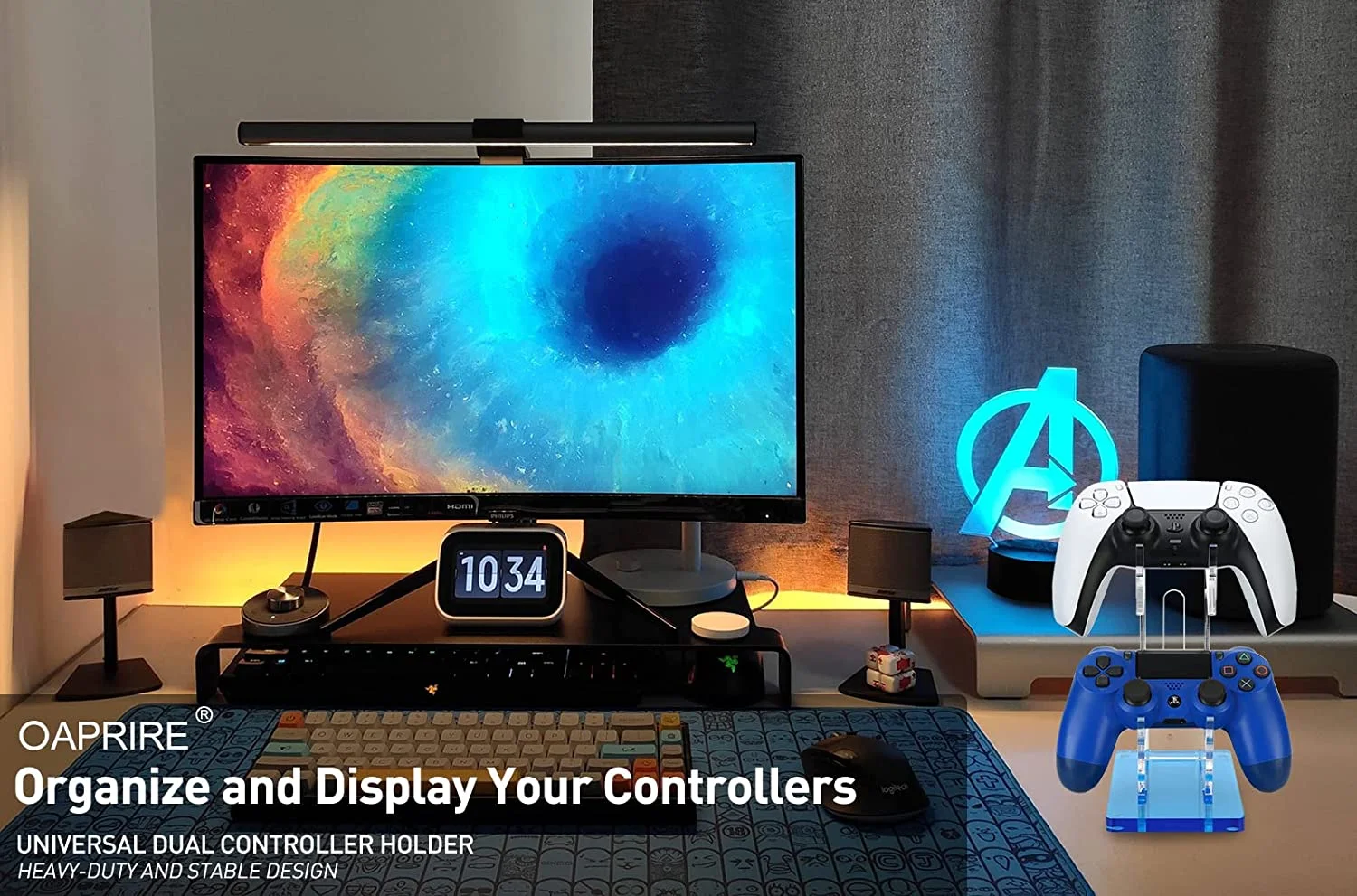 8mm Weighted Heavy-Base Acrylic Desktop Controller Display Stand - Gallery Image 6