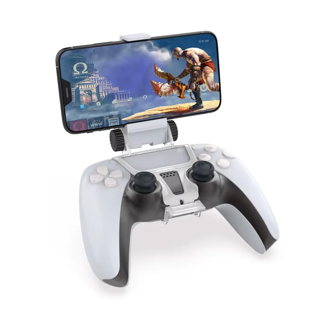 Adjustable 180° Foldable Smartphone Clip Mount Holder for PS5 DualSense