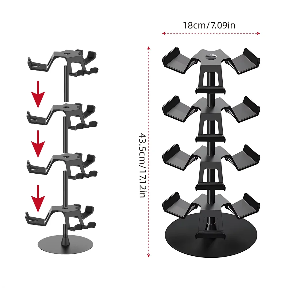 4-Tier Desktop Game Controller & Headphone Display Storage Stand - Gallery Image 2