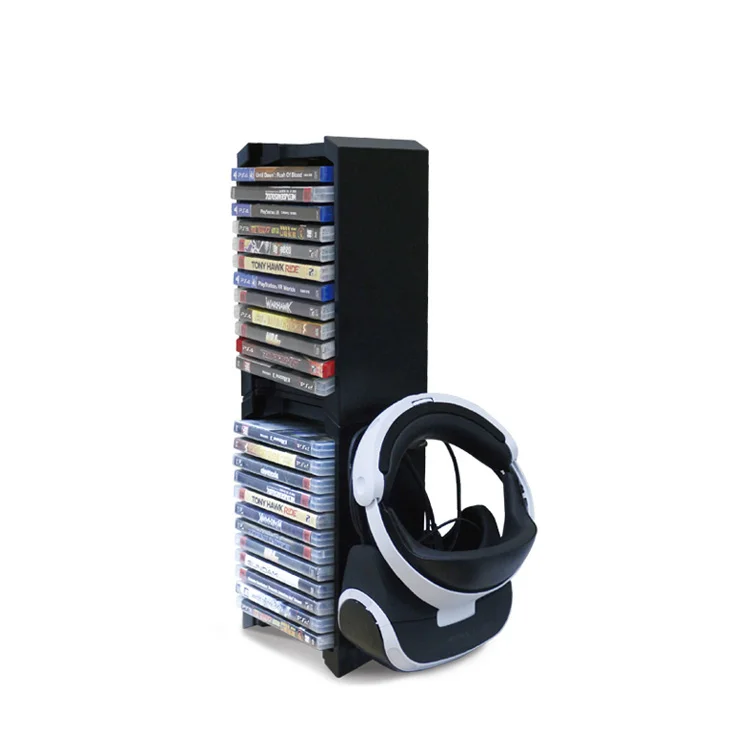 Multifunction Disc Storage Stand Kit for PS4/Slim/PRO/Xbox One Slim Console/VR Glasses and