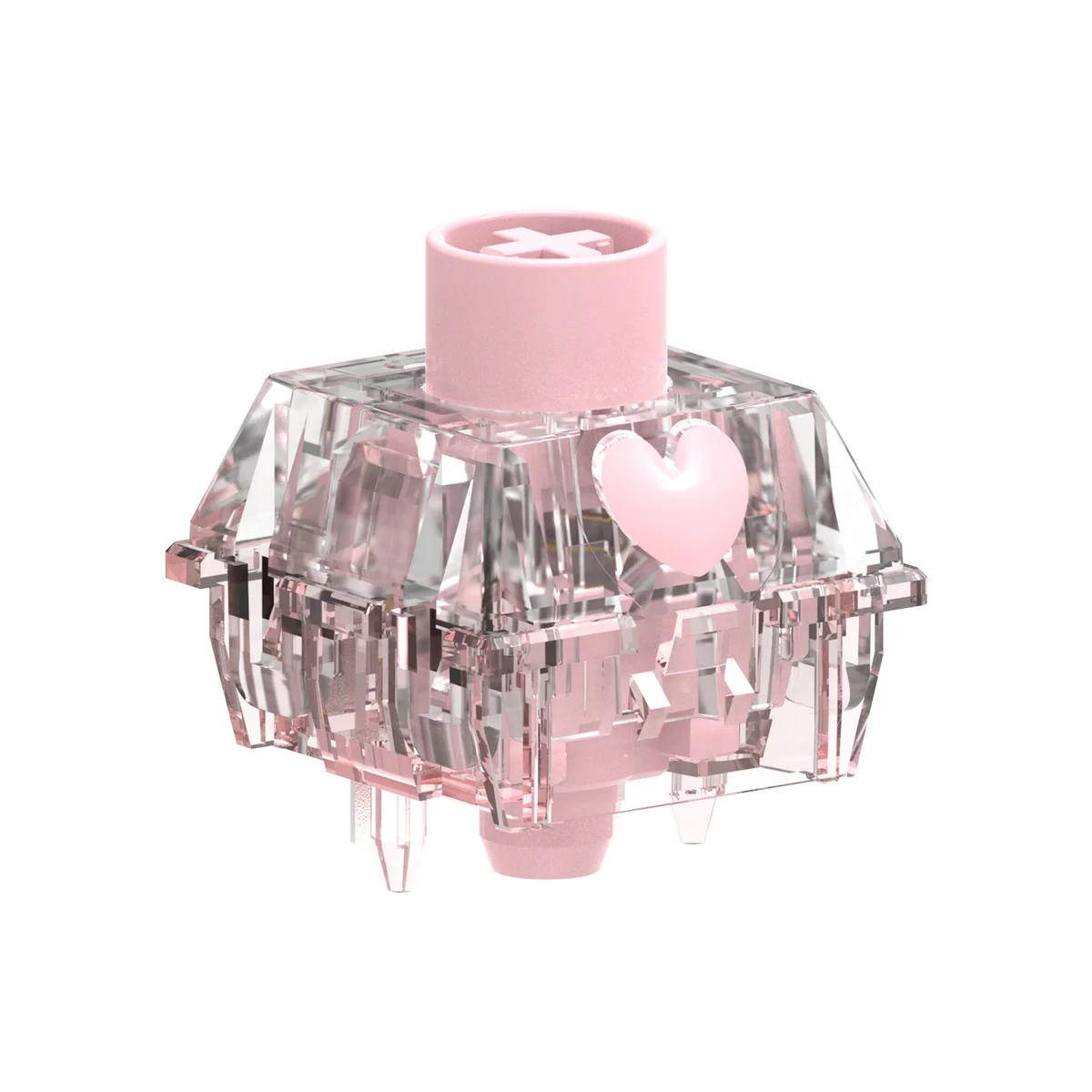 Wholesale TTC Pink Heart Honey V2  Linear Mechanical Keyboard Switches 5 Pin Transparent MX Compatible Key Switch - SKU Option 1