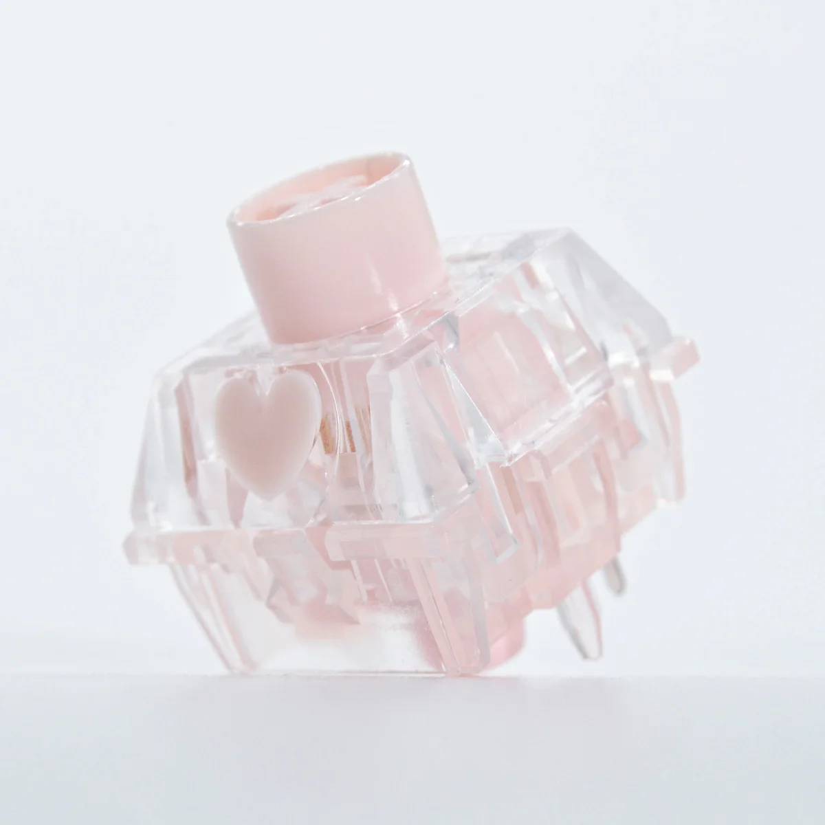 Wholesale TTC Pink Heart Honey V2  Linear Mechanical Keyboard Switches 5 Pin Transparent MX Compatible Key Switch - Gallery Image 3