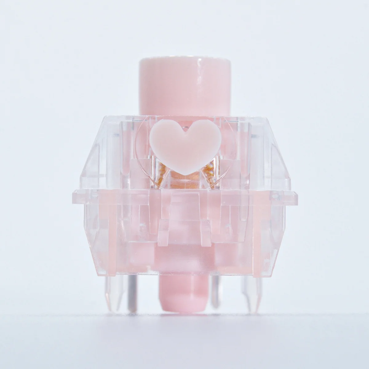 Wholesale TTC Pink Heart Honey V2  Linear Mechanical Keyboard Switches 5 Pin Transparent MX Compatible Key Switch - Gallery Image 4