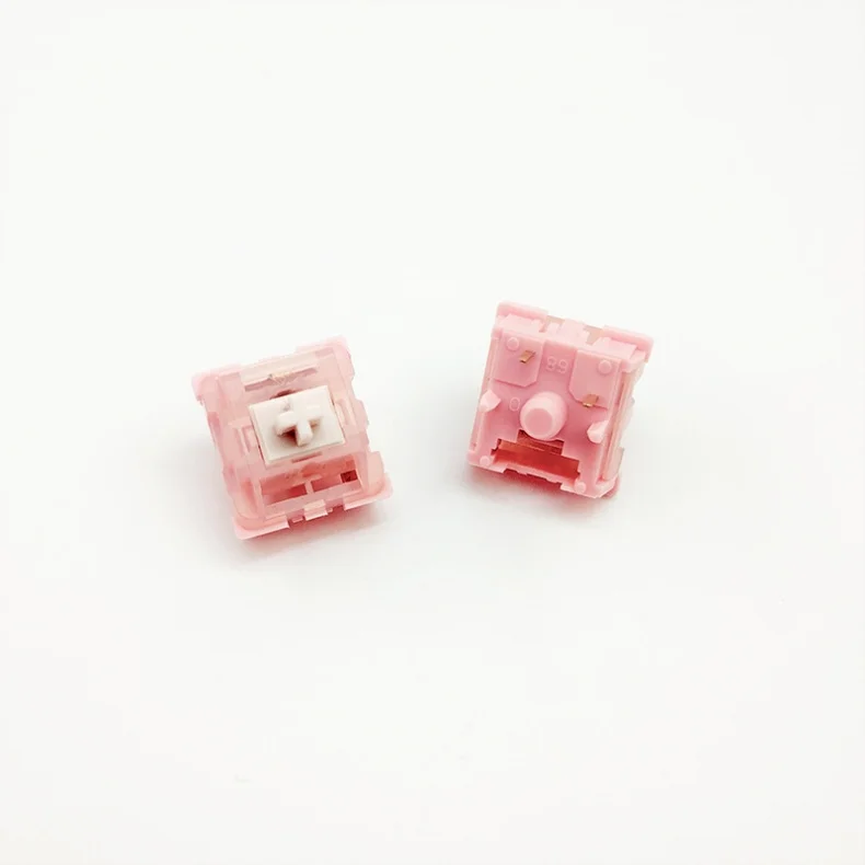 KTT Sakura Switch Linear Mechanical Keyboard Switch 42g Light Force Prelubed 5 Pin Pink Custom Keyboard Switch for Gaming Typing - SKU Option 1