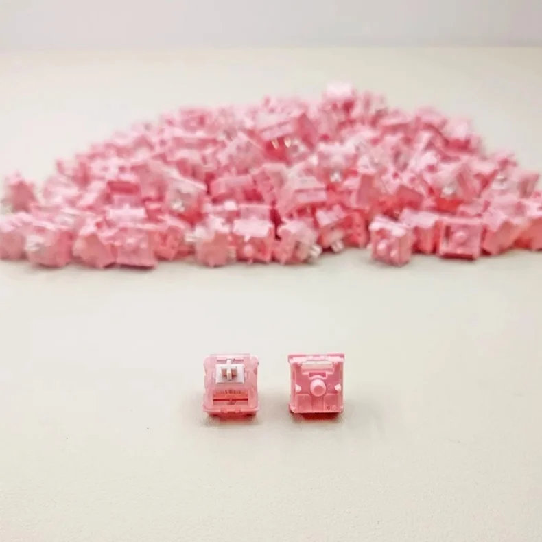 KTT Sakura Switch Linear Mechanical Keyboard Switch 42g Light Force Prelubed 5 Pin Pink Custom Keyboard Switch for Gaming Typing - Gallery Image 4